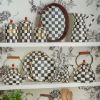 Picture of MacKenzie-Childs Set Of 2 Enameled Courtly Check Dinner Plates