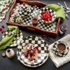 Picture of MacKenzie-Childs Set Of 2 Enameled Courtly Check Dinner Plates