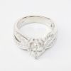 Picture of 18k White Gold Oval Diamond Bridal Set 