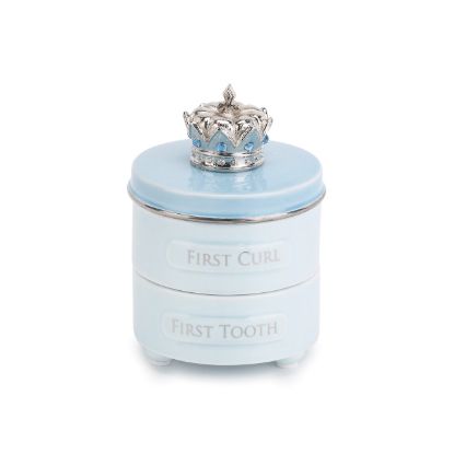 Picture of Blue First Tooth & Curl Keepsake Box by Demdaco