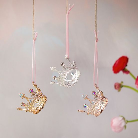 Picture of One Hundred 80 Degrees Gold Metal Crown Ornament By Glitterville