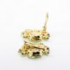 Picture of Vintage Alice Caviness Green & Yellow Rhinestone, Glass Cabochon & Givre Glass Brooch & Earring Set