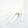 Picture of Vintage 14k Yellow Gold, Palladium & Diamond 32nd Degree Freemason's Ring with Enamel Accents