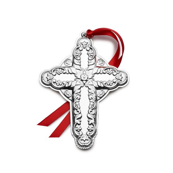 Picture of Wallace 2022 Sterling Grande Baroque Cross Ornament, 27th Edition