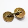 Picture of Antique 14k Yellow Gold & Cobalt Enameled Cufflinks with Carved Essex Crystal Jumping Horses