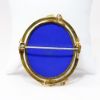 Picture of Antique Victorian 18k Yellow Gold & Hand Enameled Portrait Brooch of Woman Holding a Rabbit