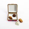 Picture of Limoges Porcelain Pink Gift with Purple Ribbon Trinket Box with Surprise Chocolates Inside  
