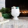 Picture of Vietri Rustic Garden Small White Acanthus Footed Cachepot