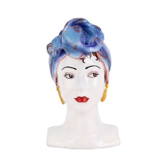 Picture of Vietri Sicilian Heads Vase - Silk Scarf