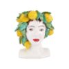 Picture of Vietri Sicilian Heads Vase - Lemon
