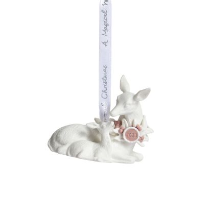 Picture of 2023 Wedgewood porcelain "Baby's First" Pink accent Ornament, Brand New in Box