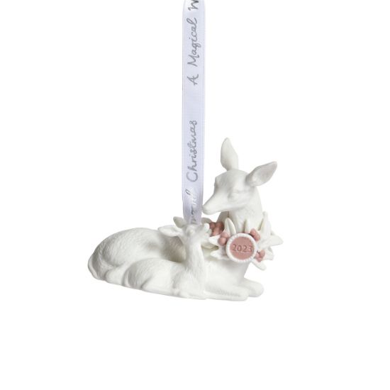 Picture of 2023 Wedgewood porcelain "Baby's First" Pink accent Ornament, Brand New in Box