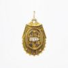 Picture of Antique Victorian 14k Yellow Gold & Seed Pearl Etruscan Revival Locket