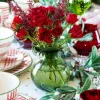Picture of Vietri Hibiscus Glass Bud Vase - Dark Green