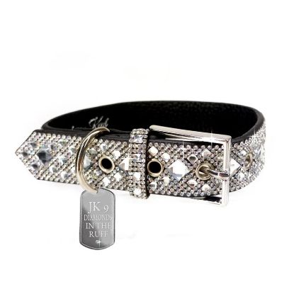 Picture of Jacqueline Kent Silver Small 'Diamonds in the Ruff' Dog Collar