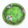 Picture of Antique Loetz/Pallme Konig Iridescent Green Bowl with Enameled Decoration & Brass Handle