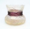 Picture of Antique Pallme-Konig Iridescent Clear Crackle Vase with Purple Glass Neck