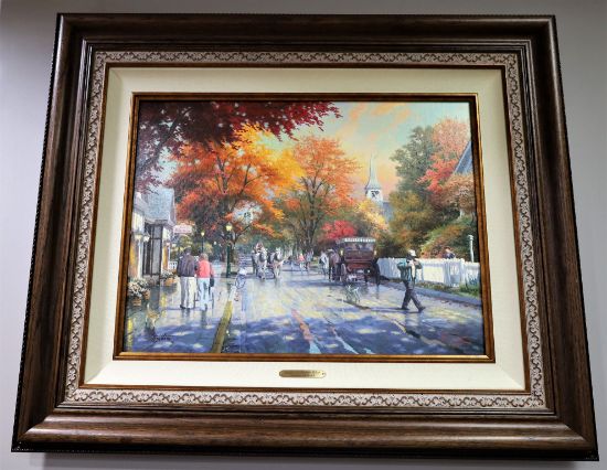 Picture of Thomas Kinkaid 'Autumn on Mackinac Island' Limited Edition Embellished Lithograph 