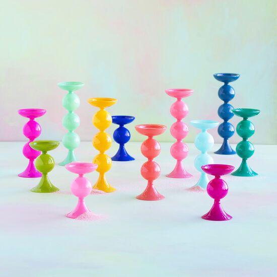 Picture of One Hundred 80 Degrees Medium Sugar Plum Glass Pillar Candle Holder 