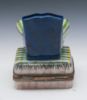 Picture of Limoges Porcelain Blue & Green Arm Chair Trinket Box
