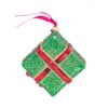 Picture of Jay Strongwater Five Golden Rings Glass Ornament. 