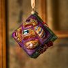 Picture of Jay Strongwater Five Golden Rings Glass Ornament. 