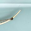 Picture of Vintage 2-Tone 14K Yellow & White Gold & Seed Pearl Crescent Moon Brooch