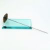 Picture of Art Nouveau Era Large Gilt Brass Hat Pin With Purple Czech Glass & Black Enamel