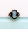 Picture of Victorian Era 9K Gold & Hard Stone (Agate) Cameo Ring Featuring Woman In Medieval Head Gear