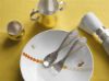 Picture of Christofle "Beebee" Silver Plated 2 Piece Baby Spoon and Fork Set