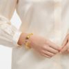 Picture of Julie Vos Cassis - Demi Hinge Cuff In Iridescent Ruby Red