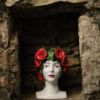 Picture of Vietri Sicilian Heads Vase - Poppies
