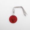 Picture of Lalique 2019 Annual 'Renne' Reindeer Ornament in Rouge/Red 