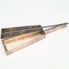 Picture of Antique 1868-1912 Japanese Jungin Silver Ogi (Fan) Shaped Trinket Box with Gold Detailing