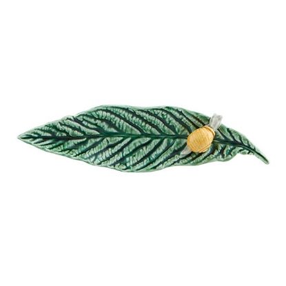 Picture of Bordallo Pinheiro Medlar Tree Leaf With Snail