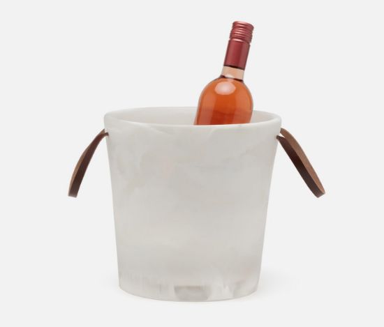 Picture of Blue Pheasant Wesley Barware White Swirled Ice Bucket