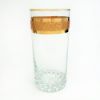 Picture of Vintage Mid Century Set of 6 Highball Glasses with Textured Gold Bands