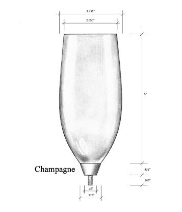 Picture of Edgar Berebi Flute Champagne Bowl #114G (to be paired with Edgar Berebi stems)