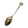 Picture of Antique Set of 8 Whiting Gold Washed Sterling Silver Demitasse Spoons with Enameled Flower Handles