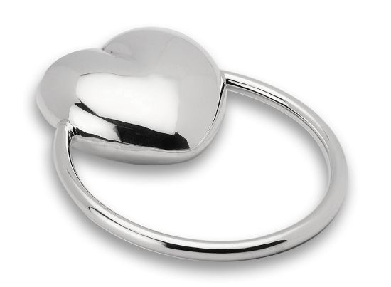 Picture of Heart Ring Rattle, Sterling Silver