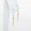 Picture of 14k Two Tone Gold Dangle Diamond Earrings 