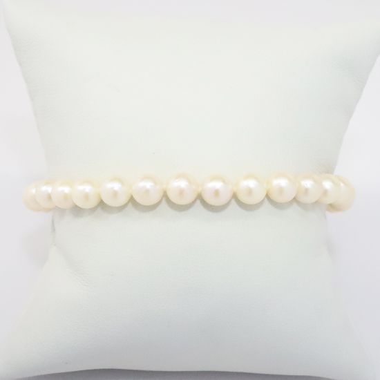 Picture of 14k Yellow Gold Cultured Pearl Bracelet 