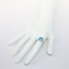 Picture of 14k White Gold Blue Topaz & Diamond Ring 