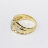 Picture of 18k Yellow Gold Oval Opal Cabochon & Diamond Ring 