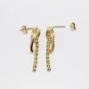 Picture of 14k Yellow Gold Diamond Dangle Earrings 