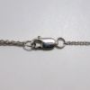 Picture of Antique Art Deco Era 14k White Gold & Diamond Floral Scroll Pendant with Modern Diamond Station Chain