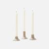 Picture of 'Griffin' Silvered Brass Set of 3 Candlestick Holders