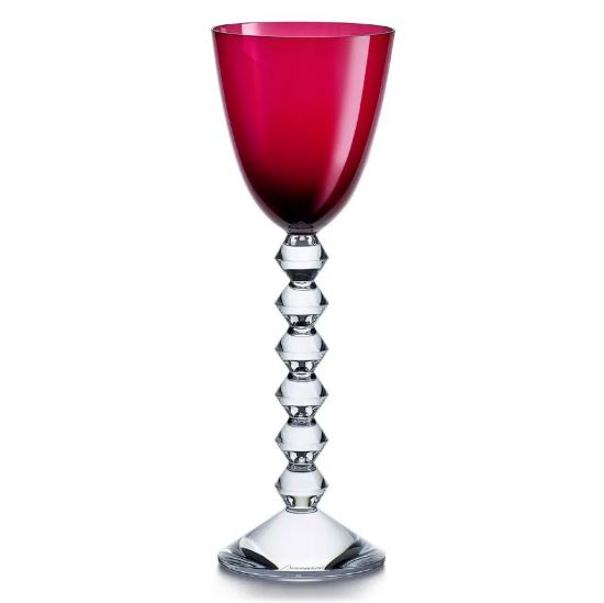 Picture of Baccarat Vega Pair Ruby Red Rhine Wine Glasses