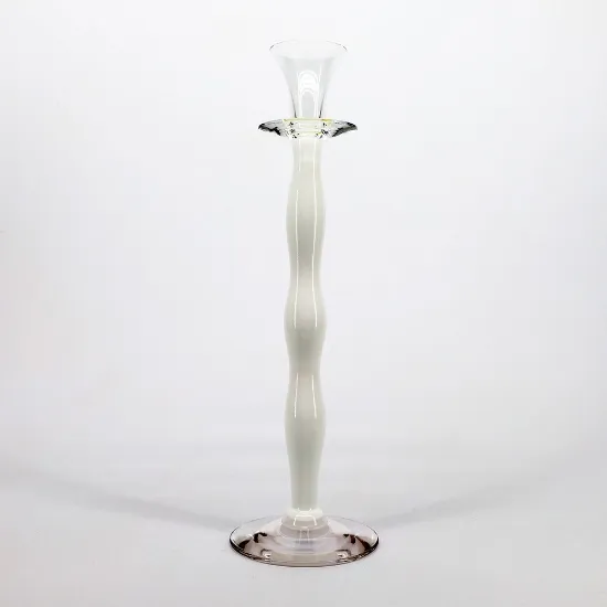 Picture of Single Orrefors Anne Nilsson Celeste White Candlestick Holder