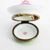 Picture of Limoges Porcelain Strawberry Cream Puff Pastry on Plate with Fork Trinket Box 